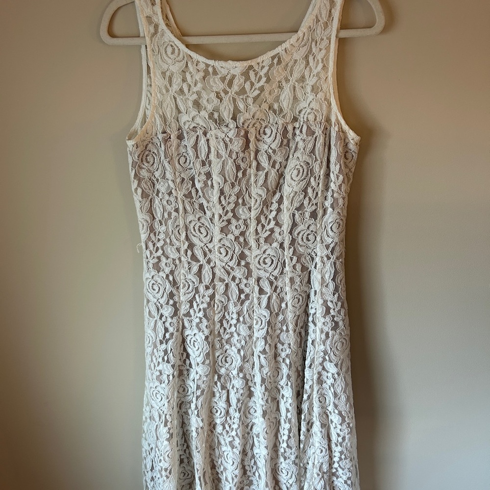 Taylor White Lace Dress